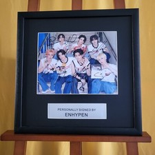 Listing image for ENHYPEN GROUP Photo Poster 8*10 Autographs SIGNED K-POP FRAMED 2024D